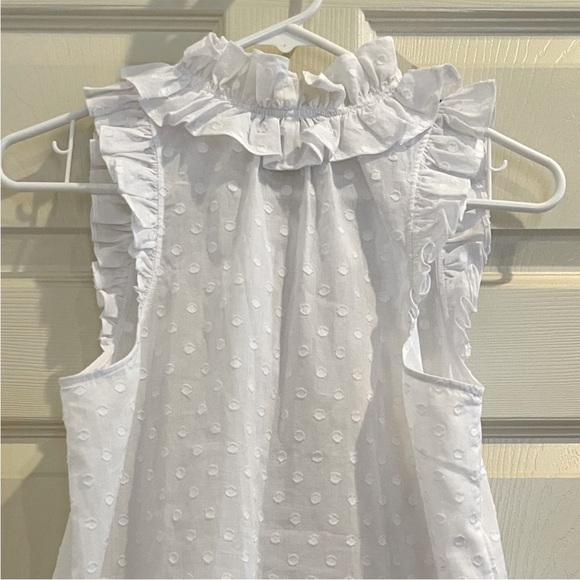 J.CREW white Swiss dot top - Picture 5 of 9